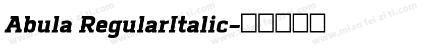 Abula RegularItalic字体转换